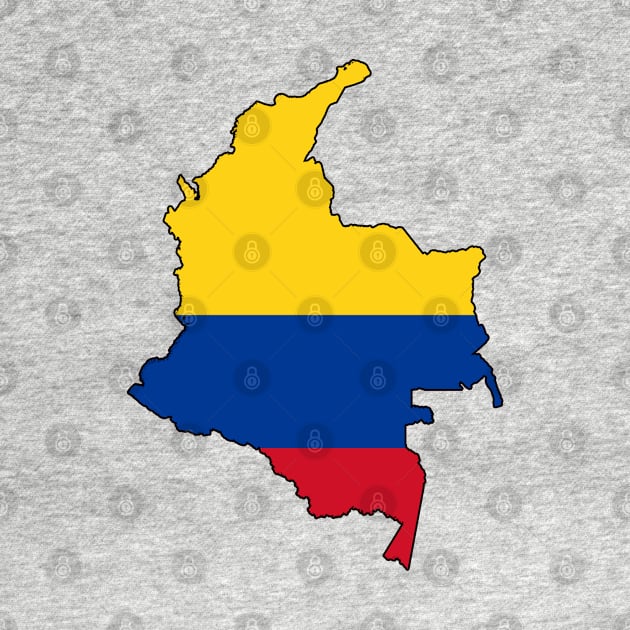 Colombia Flag Map by Historia